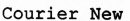 Lettertype gravure (zie voorbeeld): Courier New